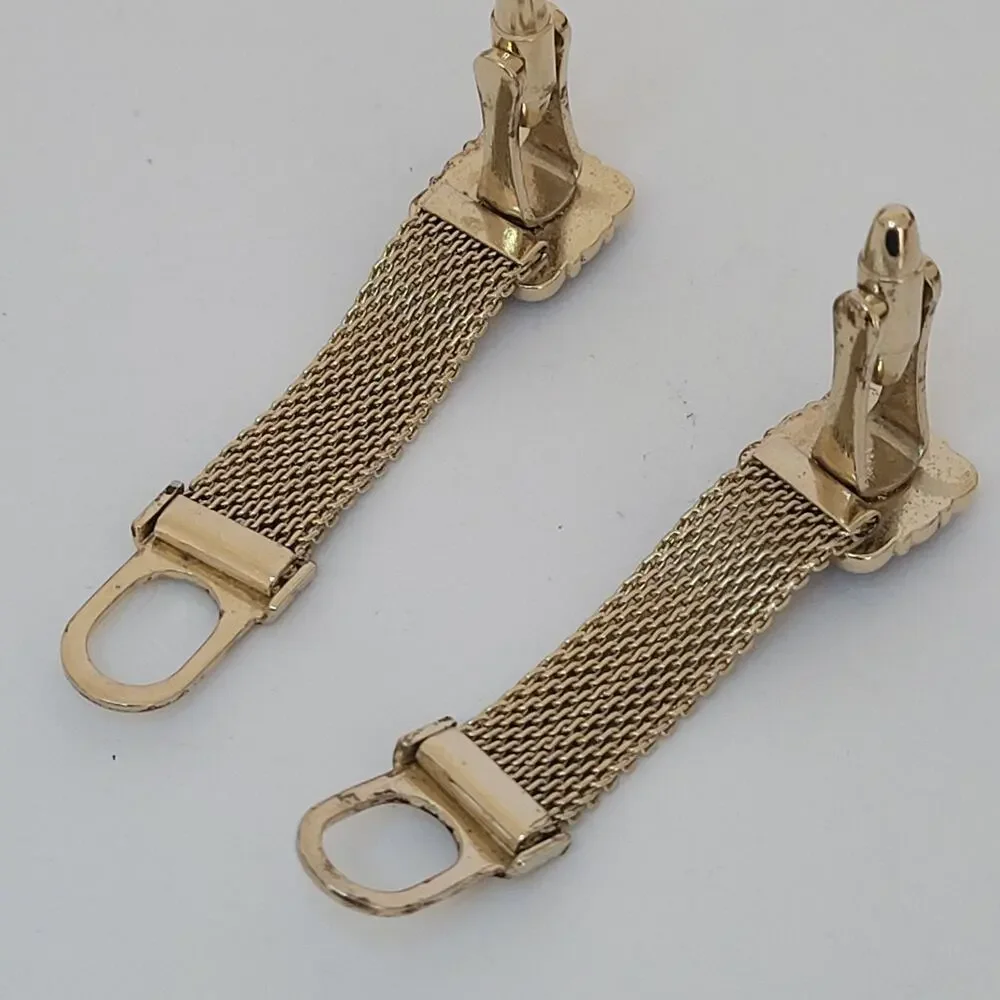Wedgwood Jasperwear Cufflinks Set Gold Blue Tone Sailboat Ship England Square